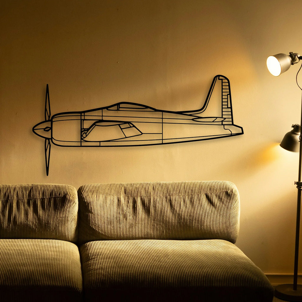 As Sa 202 Bravo Classic Aircraft Silhouette Metal Wall Art - Tinvibe