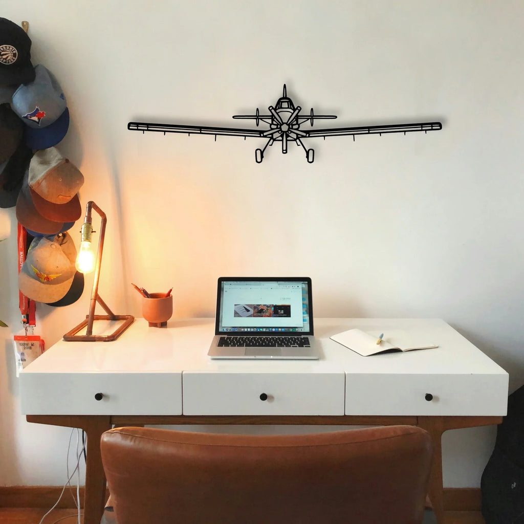 At 802 Classic Aircraft Silhouette Metal Wall Art - Tinvibe