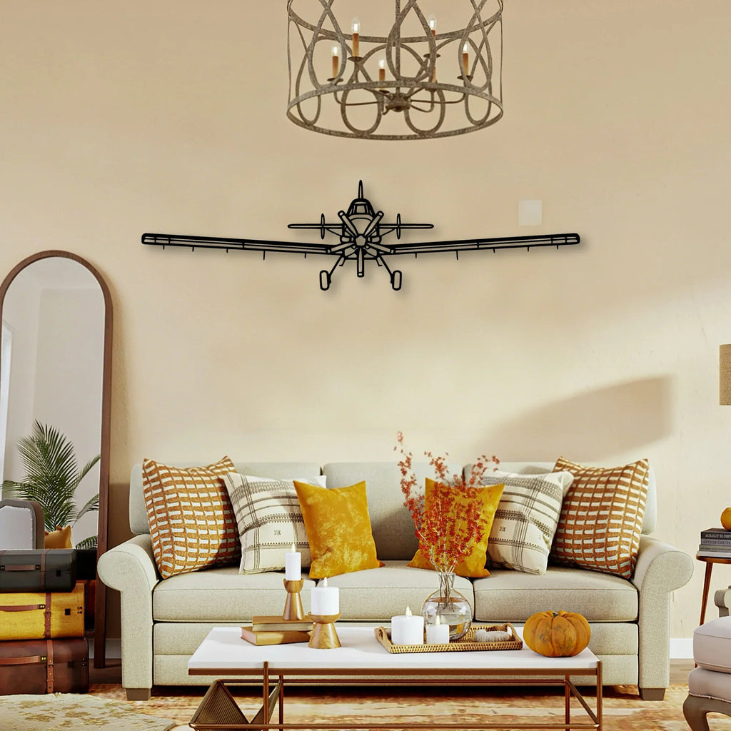 At 802 Classic Aircraft Silhouette Metal Wall Art - Tinvibe