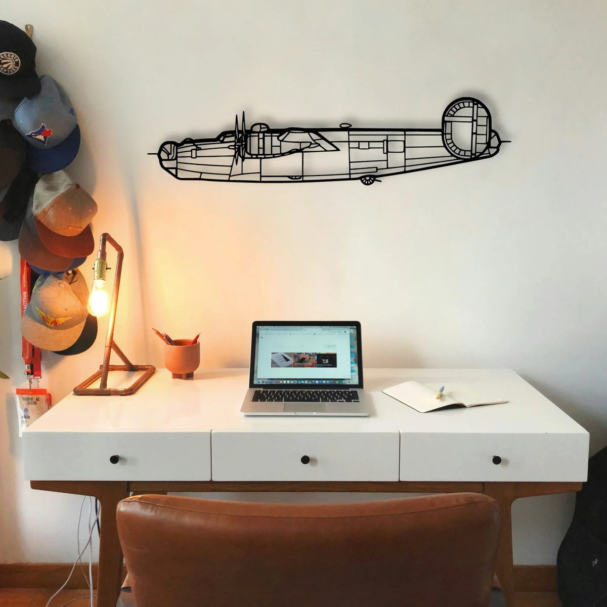 B 70 Classic Aircraft Silhouette Metal Wall Art - Tinvibe