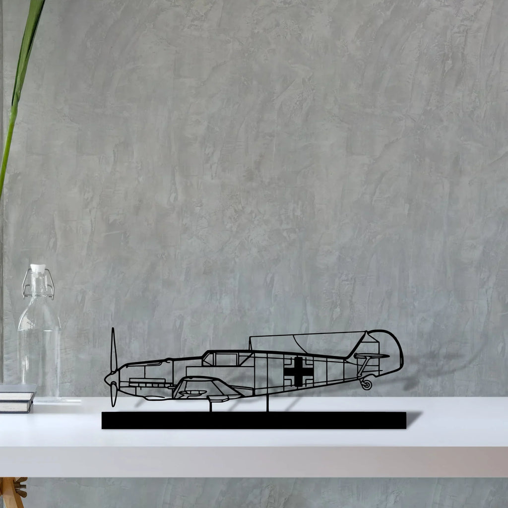 bf109 Silhouette Metal Art Stand - Tinvibe