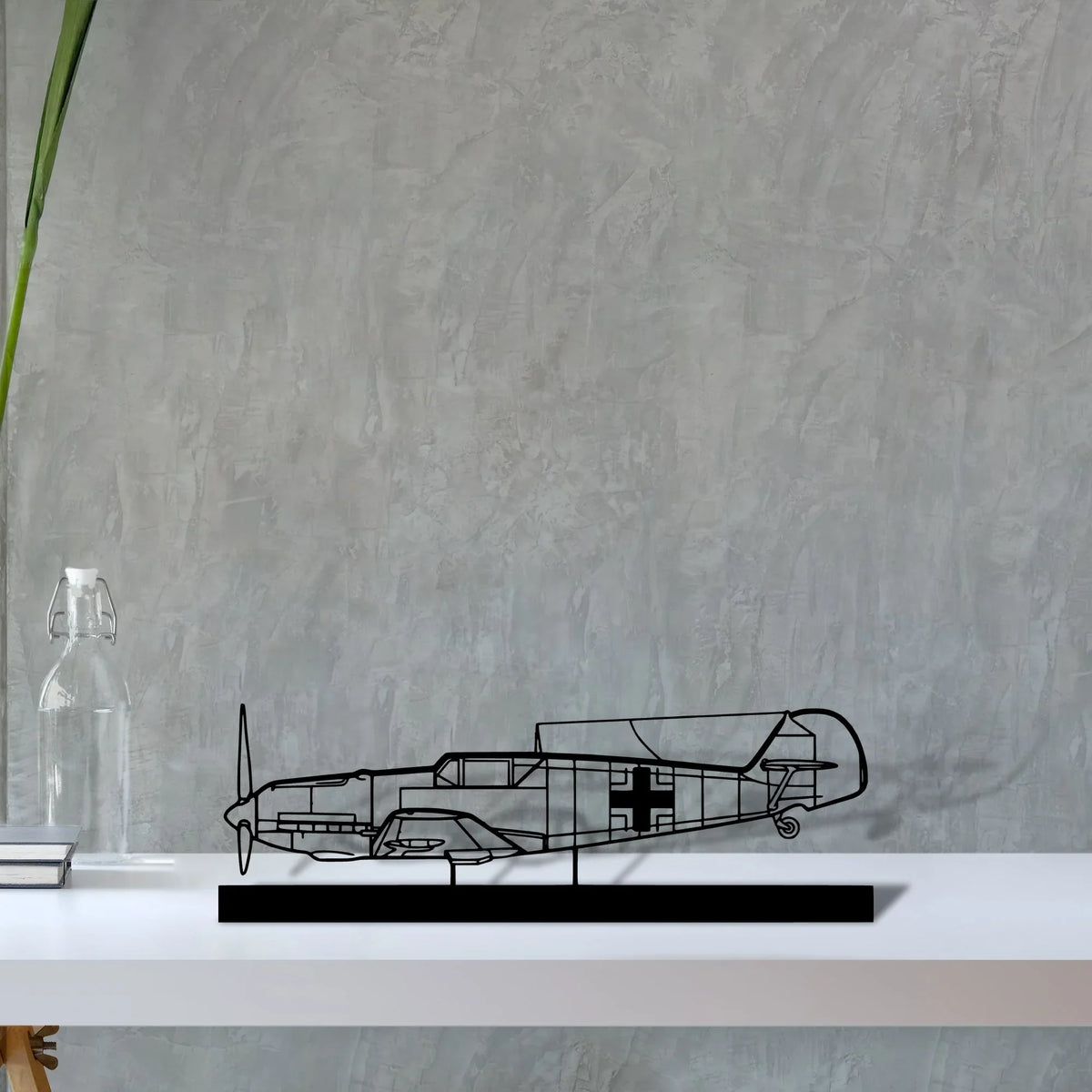 bf109 Silhouette Metal Art Stand - Tinvibe