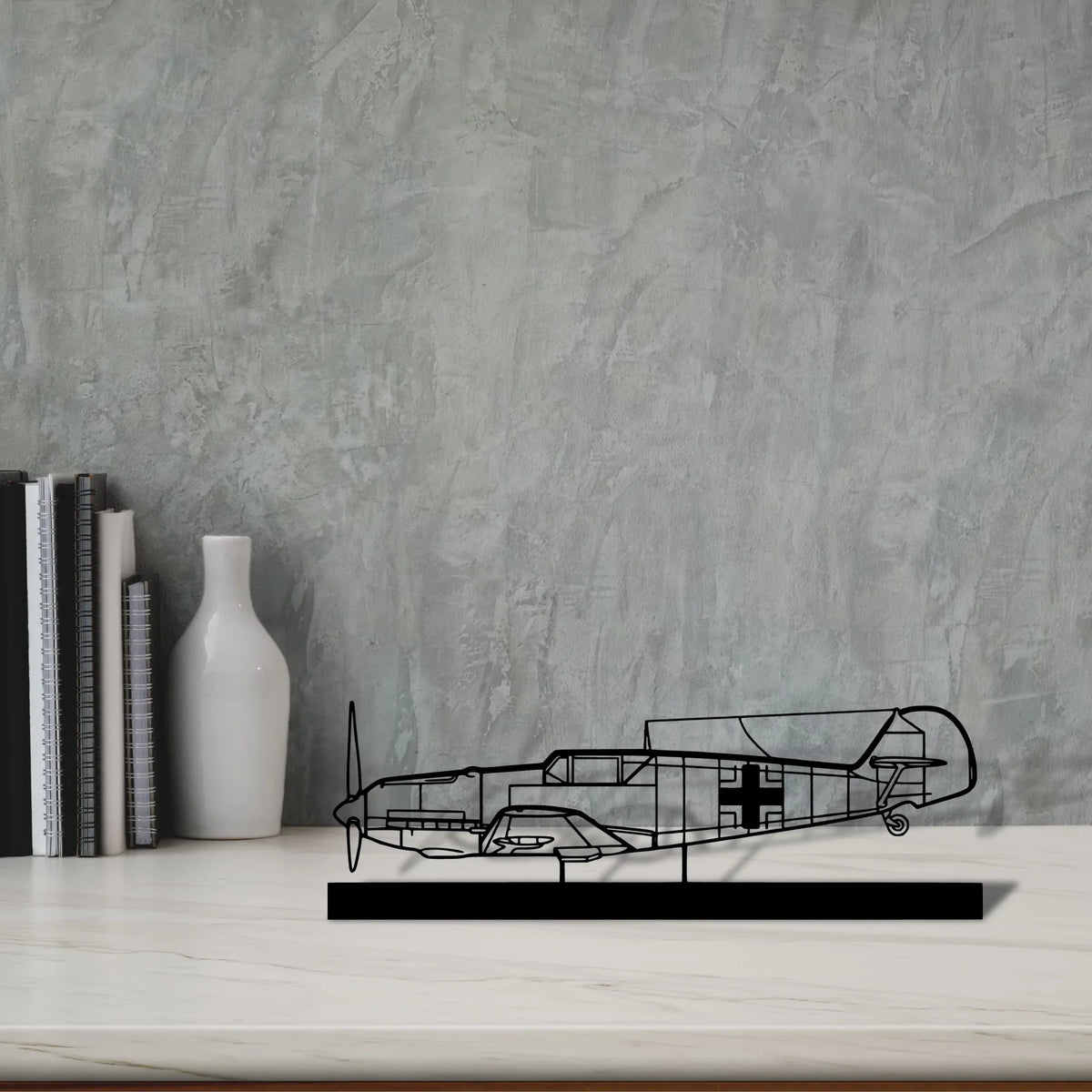 bf109 Silhouette Metal Art Stand - Tinvibe