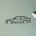 BMW E36 M3 Classic Silhouette Metal Wall Art - Tinvibe