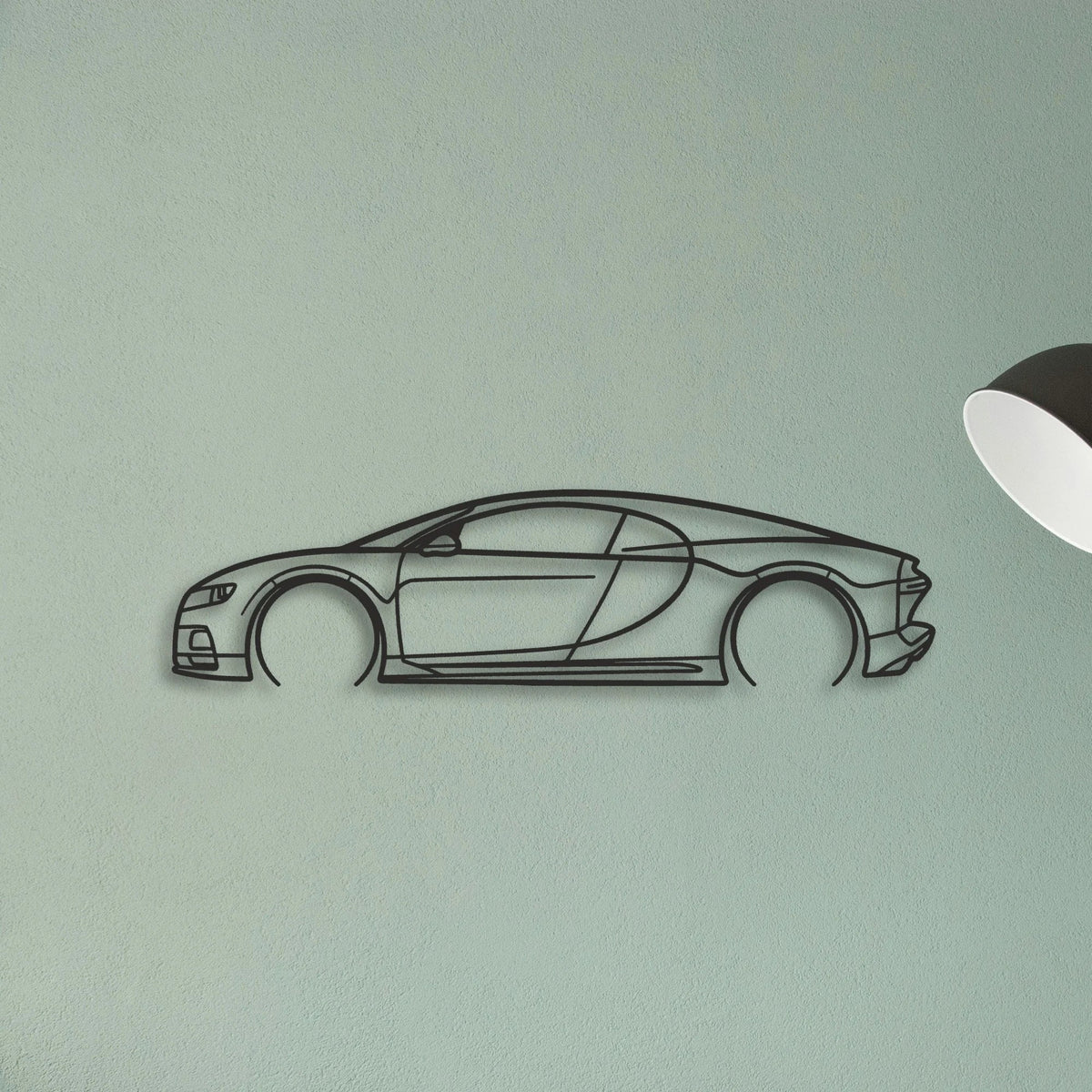 Bugatti Chiron Classic Silhouette Metal Wall Art - Tinvibe