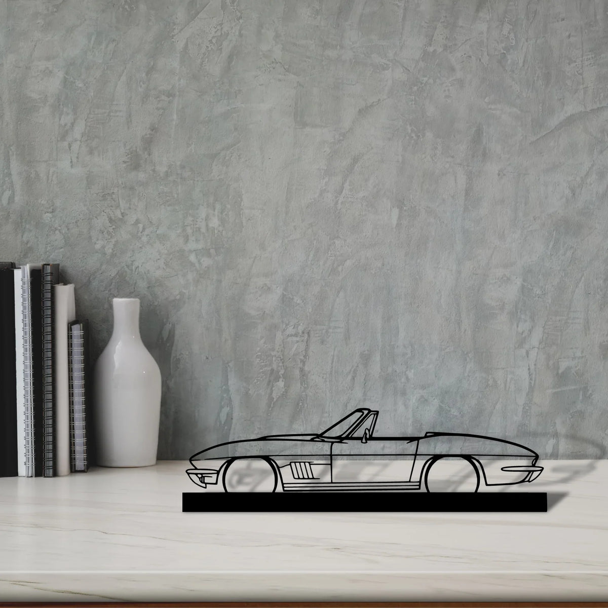 c2-convertible-1967 Silhouette Metal Art Stand - Tinvibe