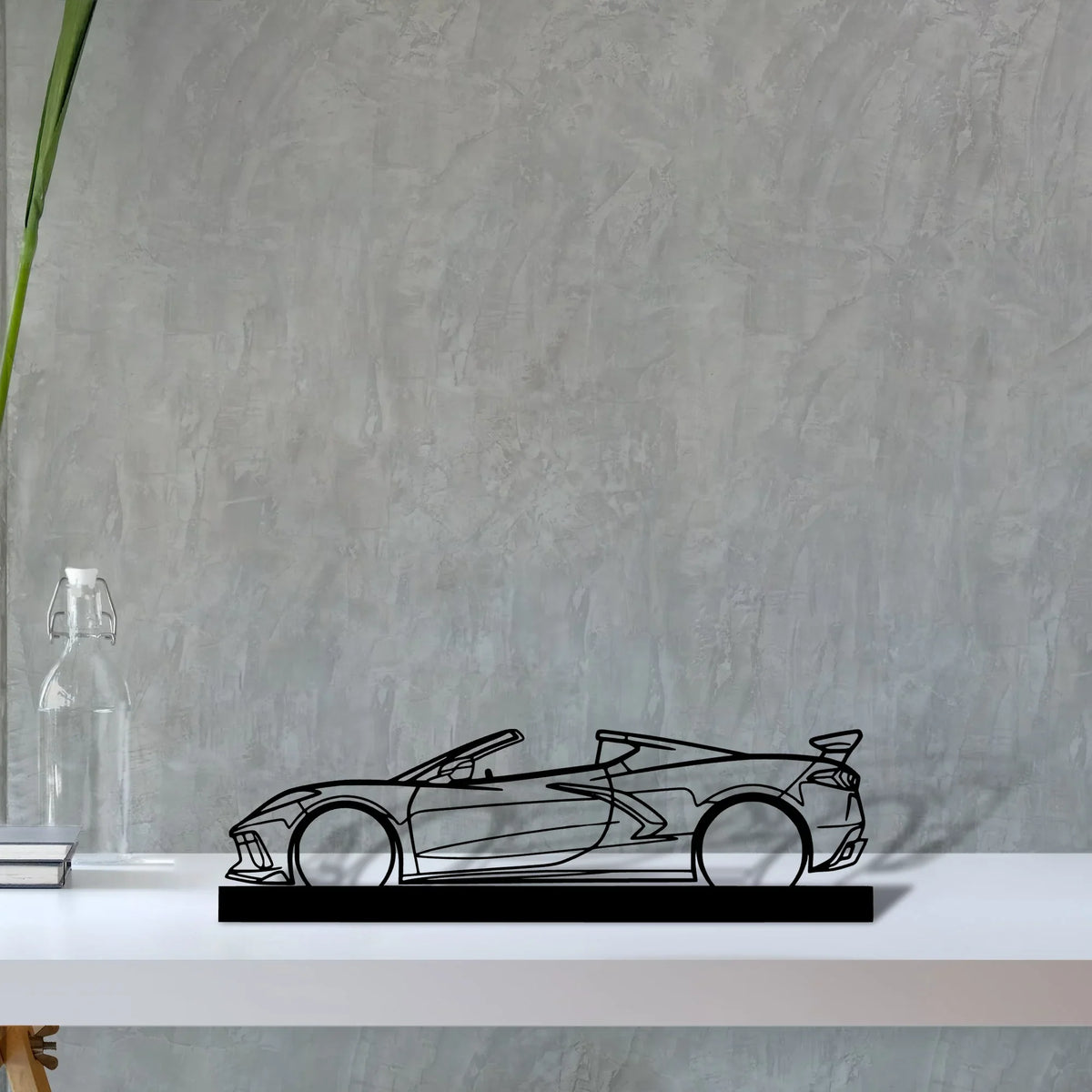 c8-convertible Silhouette Metal Art Stand - Tinvibe