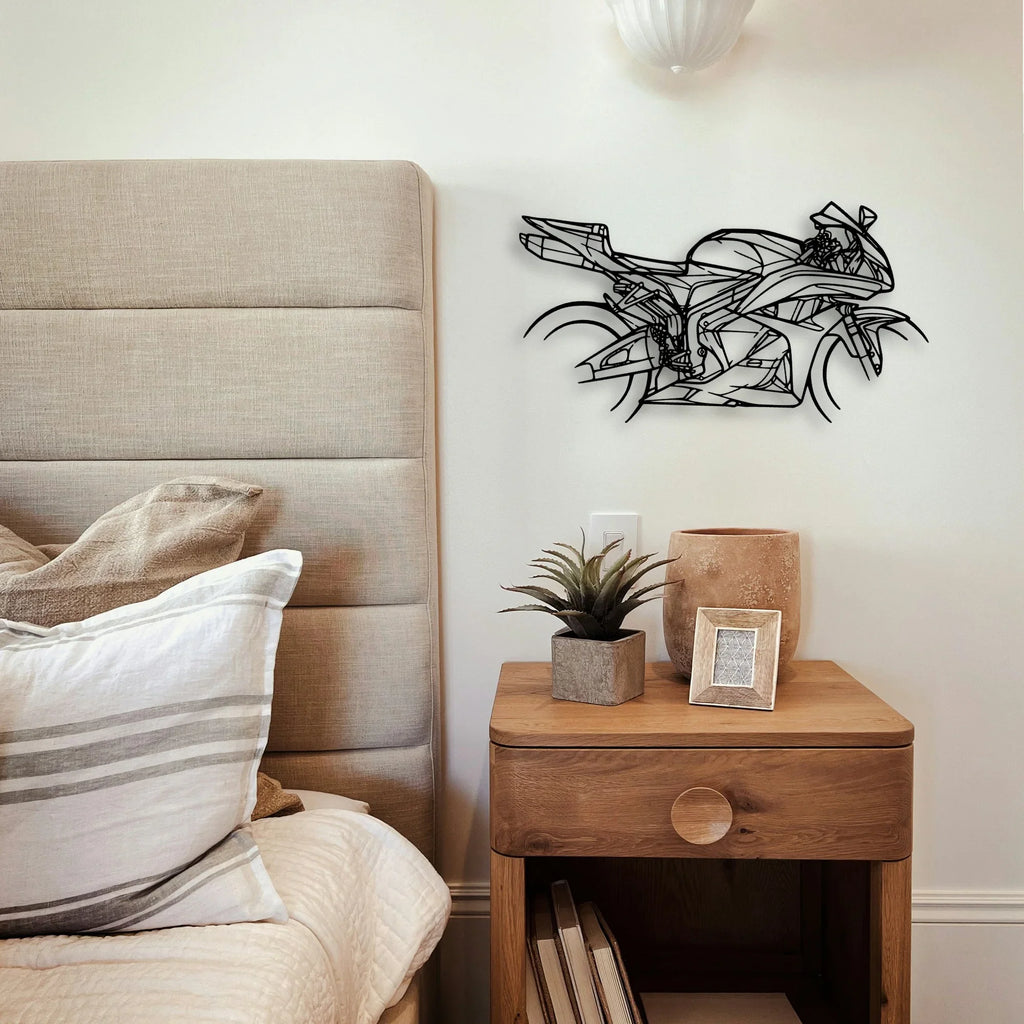 Cbr 600RR 2009 Classic Motorcycle Silhouette Metal Wall Art - Tinvibe
