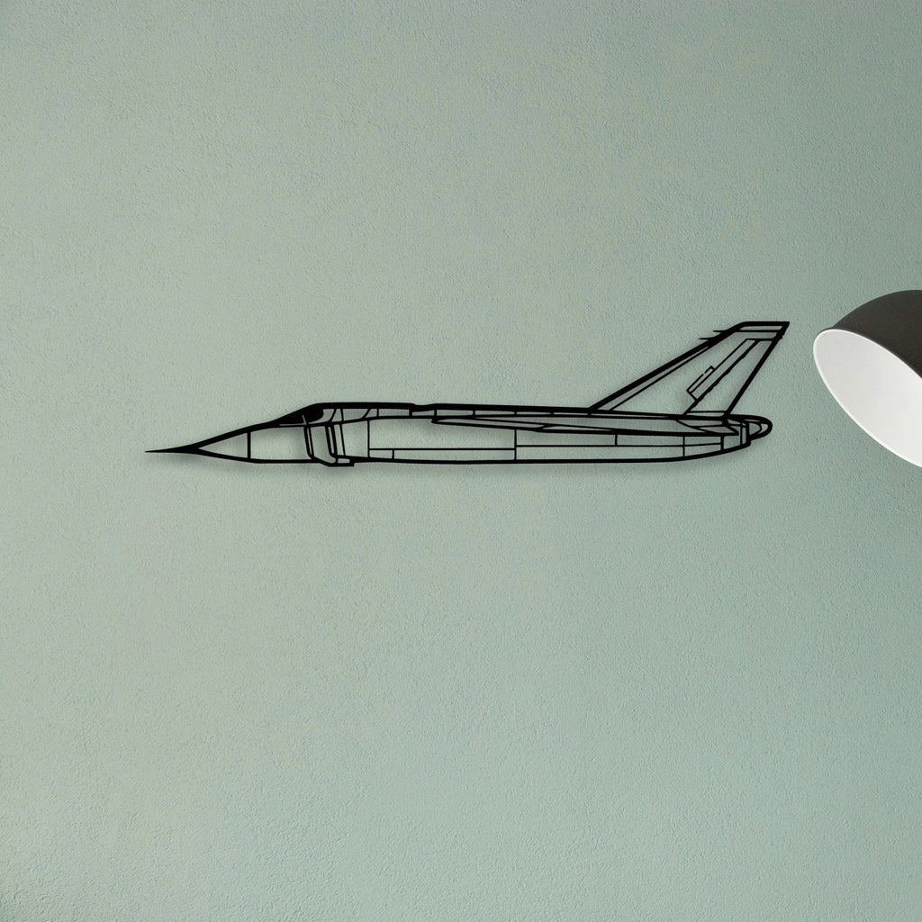 Cf 105 Arrow 3 Classic Aircraft Silhouette Metal Wall Art - Tinvibe