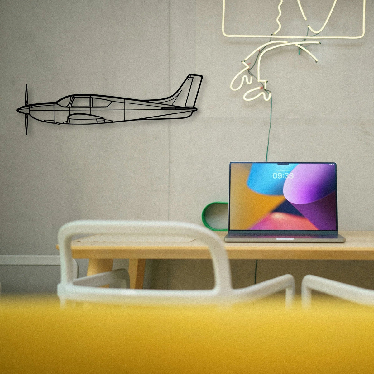 Citabria 2 Classic Aircraft Silhouette Metal Wall Art - Tinvibe