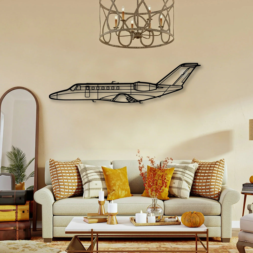 CJ3 3 Classic Aircraft Silhouette Metal Wall Art - Tinvibe