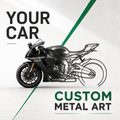 Your Custom Bike Silhouette Metal Wall Art Service - Tinvibe