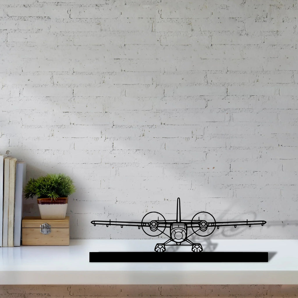 dhc-6-twin-otter-3 Silhouette Metal Art Stand - Tinvibe