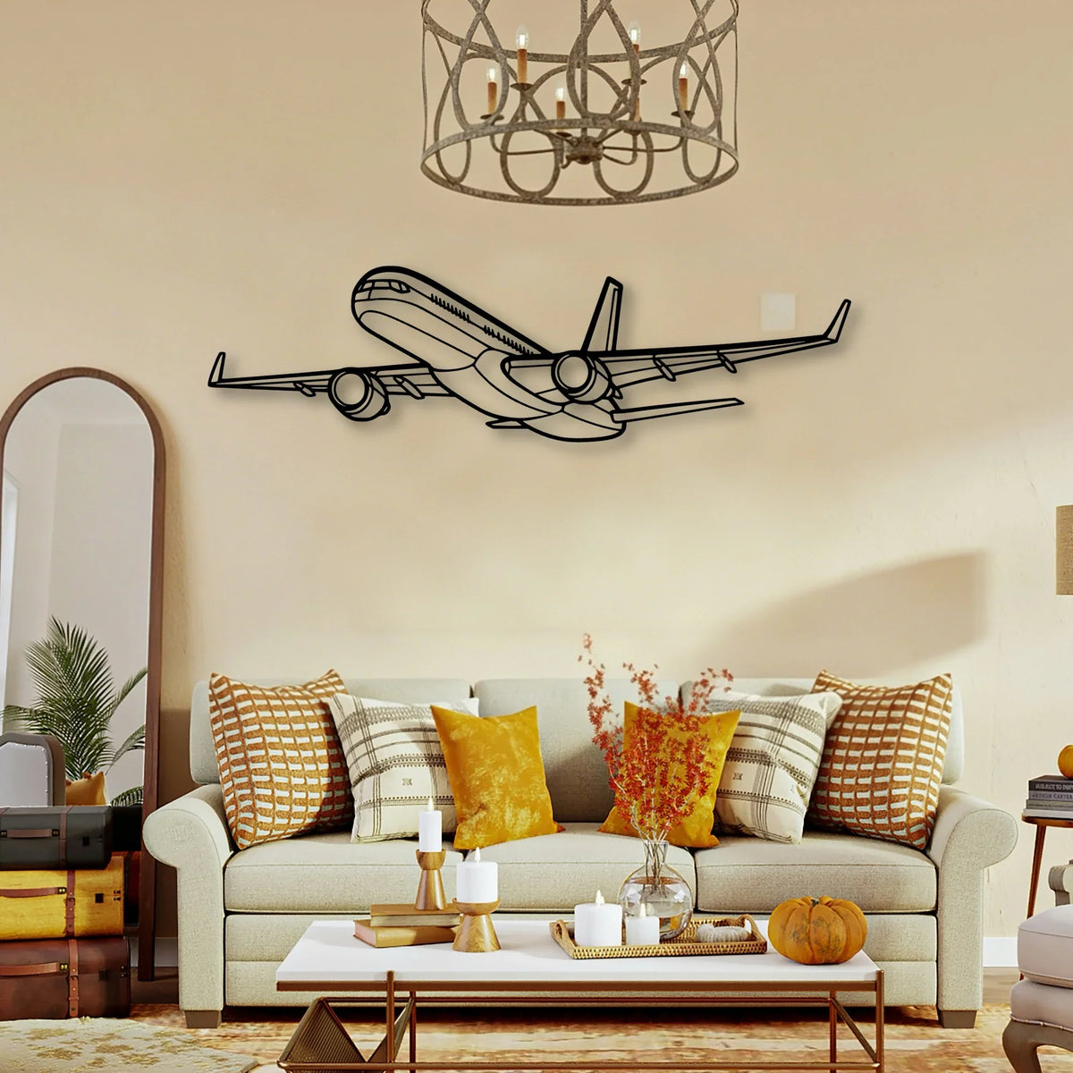 E175 Classic Aircraft Silhouette Metal Wall Art - Tinvibe