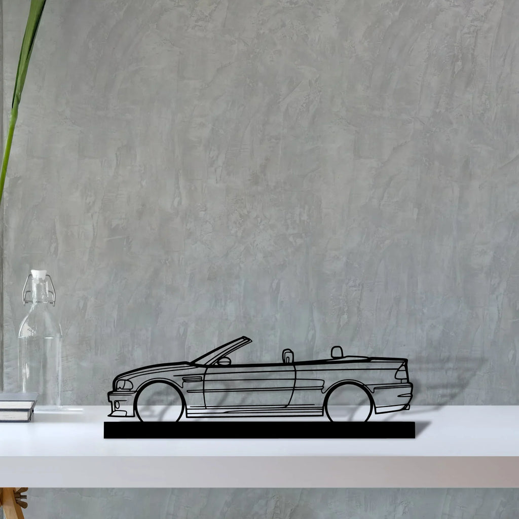 e46-m3-convertible Silhouette Metal Art Stand - Tinvibe