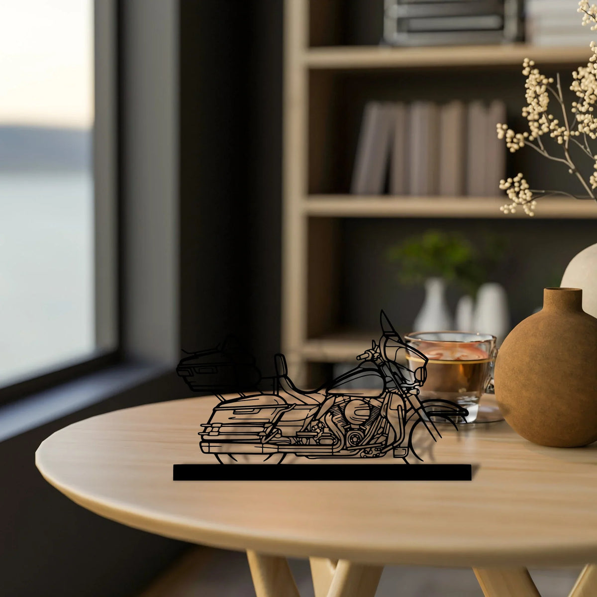 electra-glide-2 Silhouette Metal Art Stand - Tinvibe