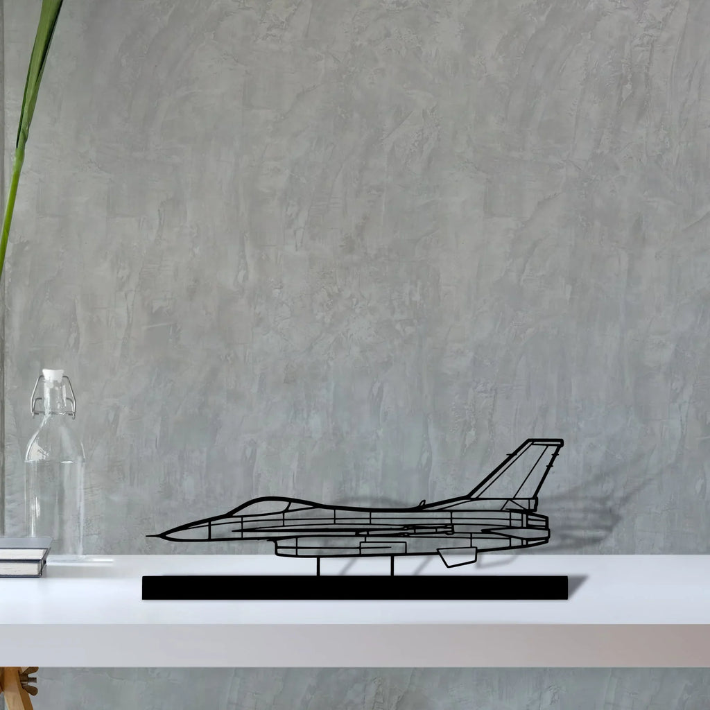 f-16c-block-50-2 Silhouette Metal Art Stand - Tinvibe