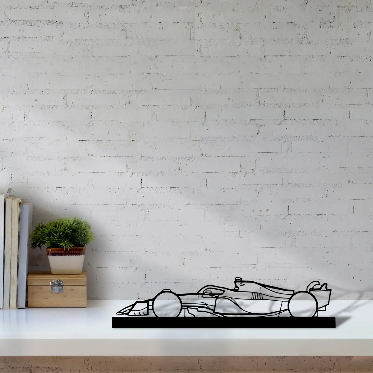 f1-2022-mercedes Silhouette Metal Art Stand - Tinvibe