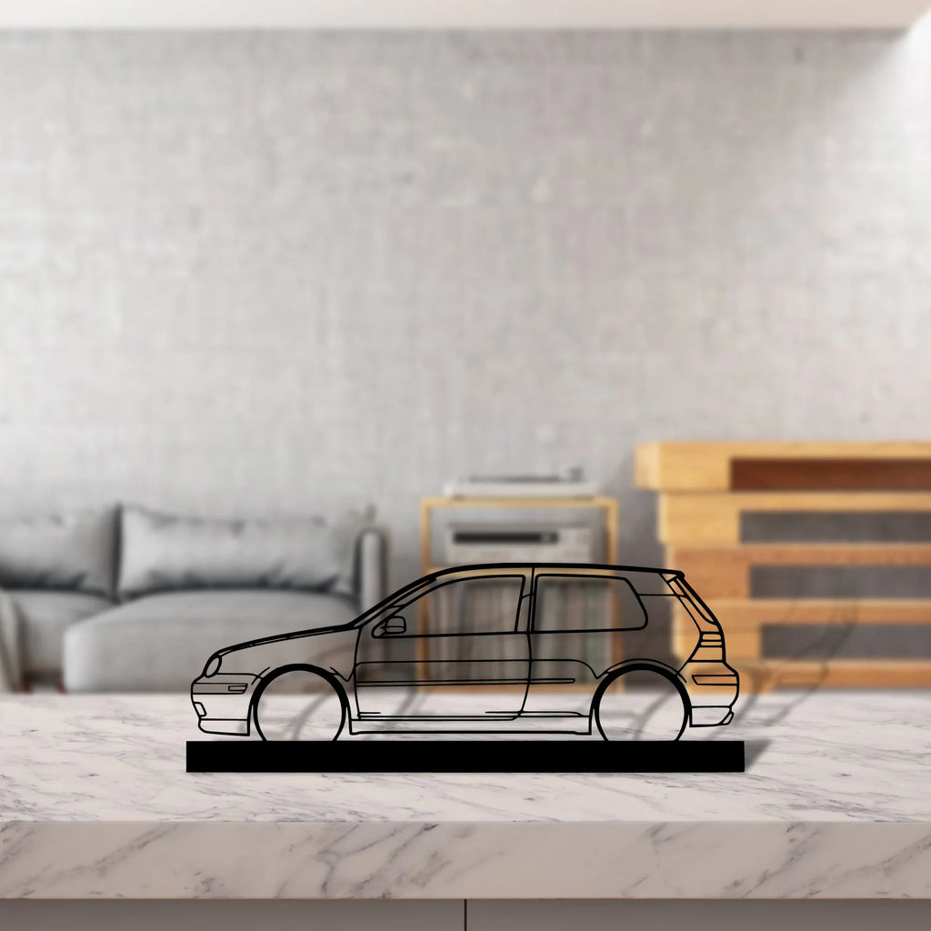 golf-gti-mk4 Silhouette Metal Art Stand - Tinvibe