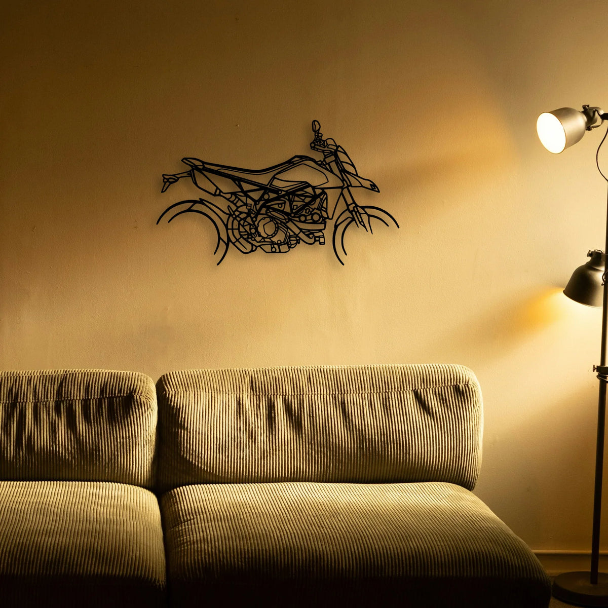 Hyper Motard 950 Rve Classic Motorcycle Silhouette Metal Wall Art - Tinvibe