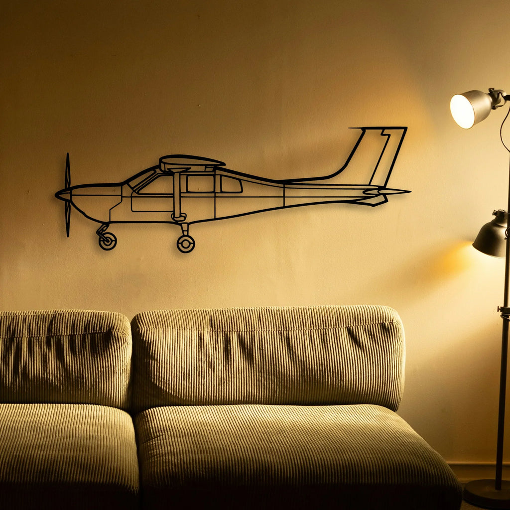 J500 Classic Aircraft Silhouette Metal Wall Art - Tinvibe
