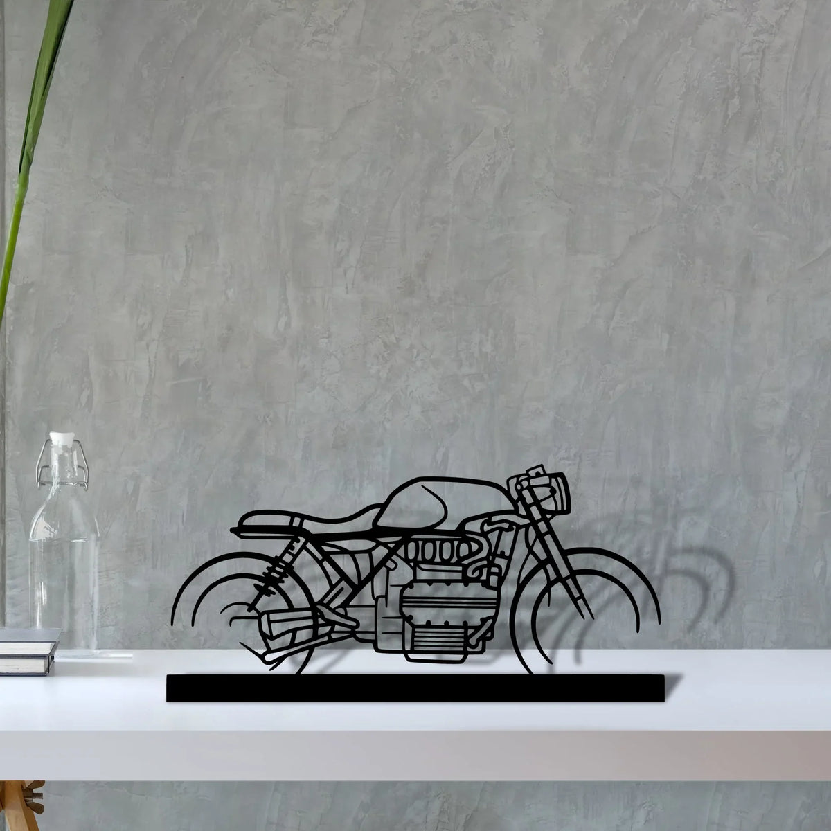 k1100-cafe-racer Silhouette Metal Art Stand - Tinvibe