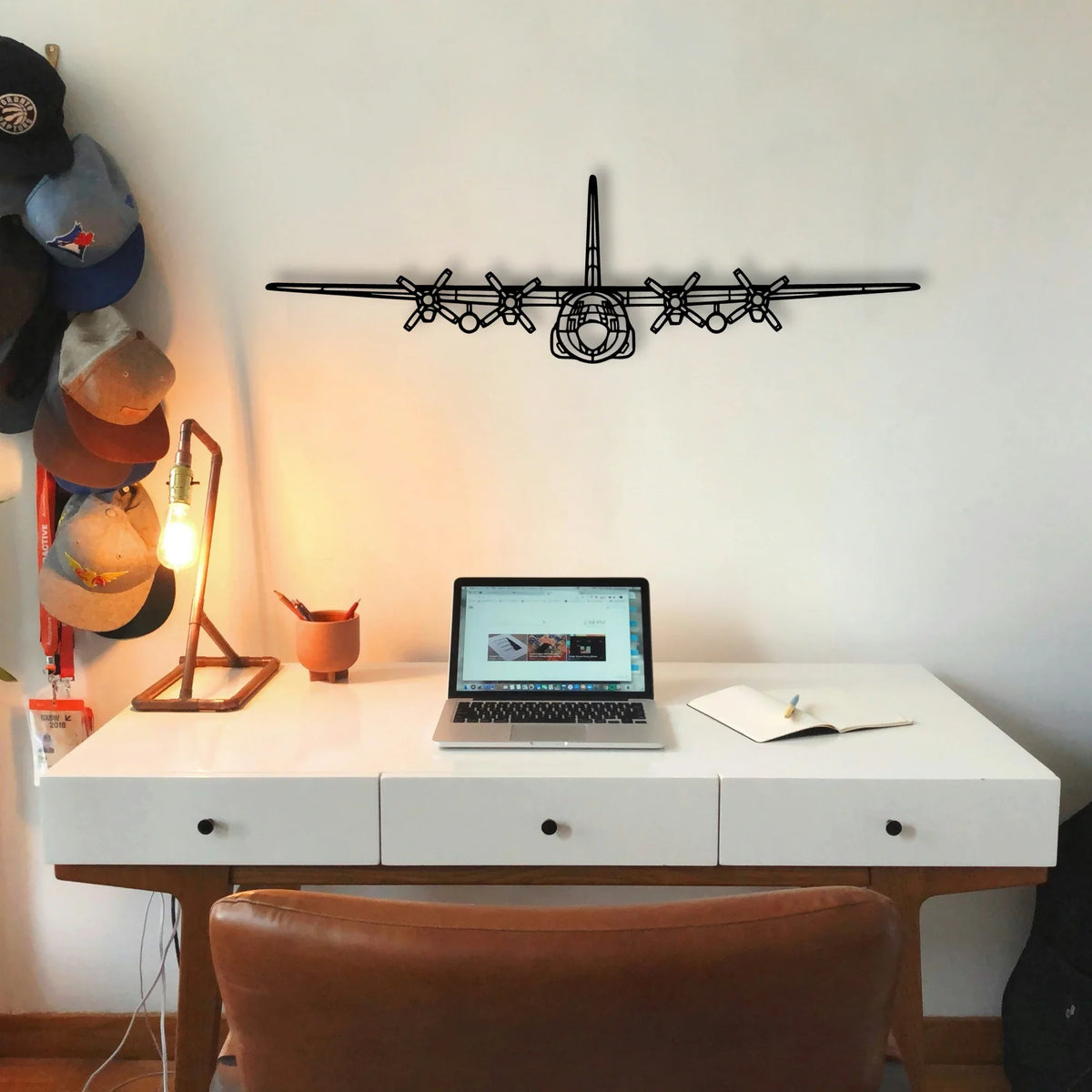 L 749A Classic Aircraft Silhouette Metal Wall Art - Tinvibe