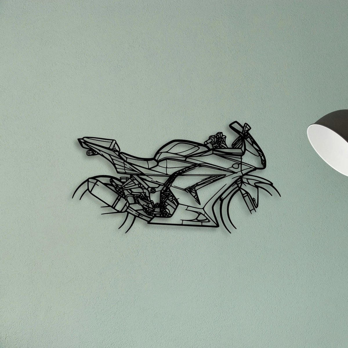 Ninja 250R 2008 Classic Motorcycle Silhouette Metal Wall Art - Tinvibe