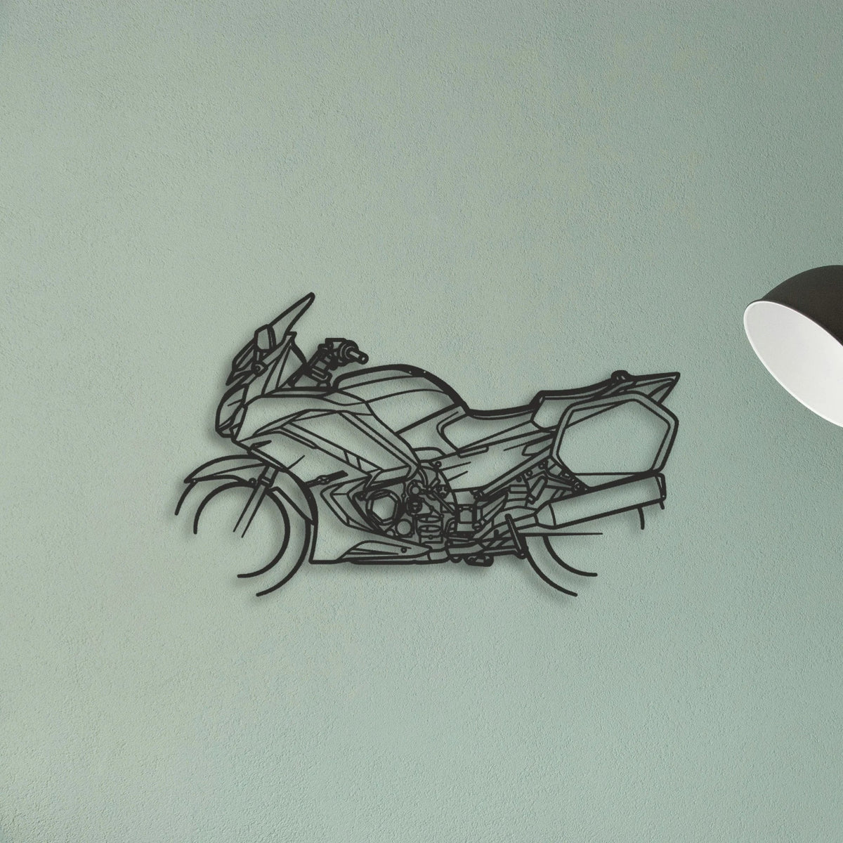 P24 2013 Yamaha FJR1300A 2013 Yamaha FJR1300A Classic Motorcycle Silhouette Metal Wall Art - Tinvibe