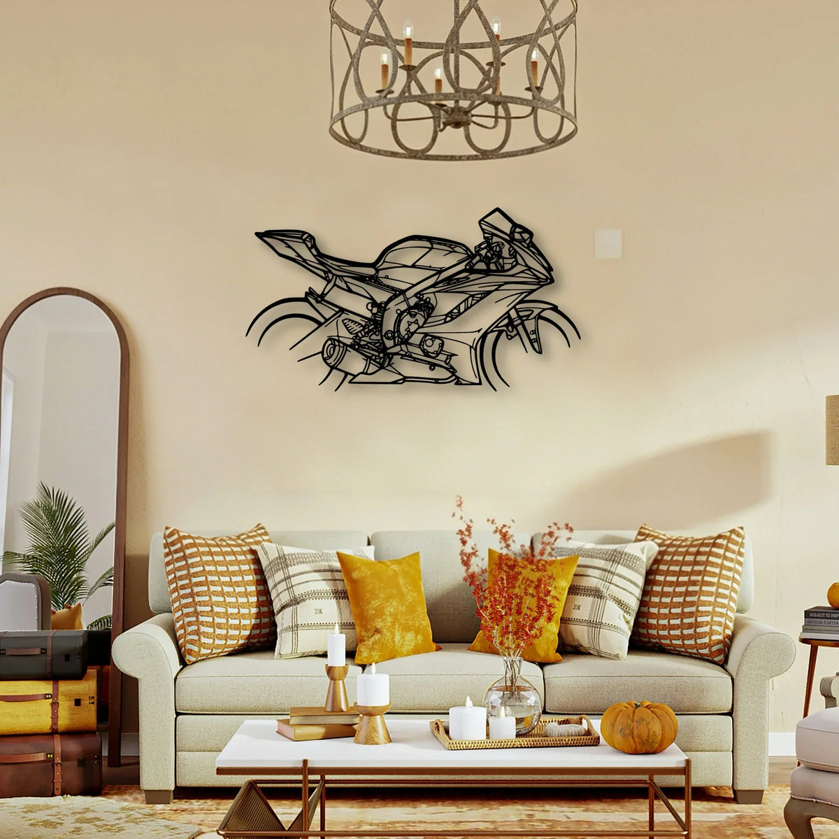 R6 2018 Classic Motorcycle Silhouette Metal Wall Art - Tinvibe