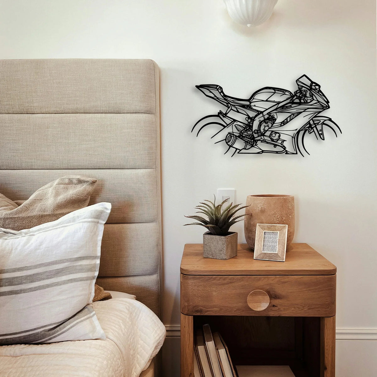 R6 2018 Classic Motorcycle Silhouette Metal Wall Art - Tinvibe