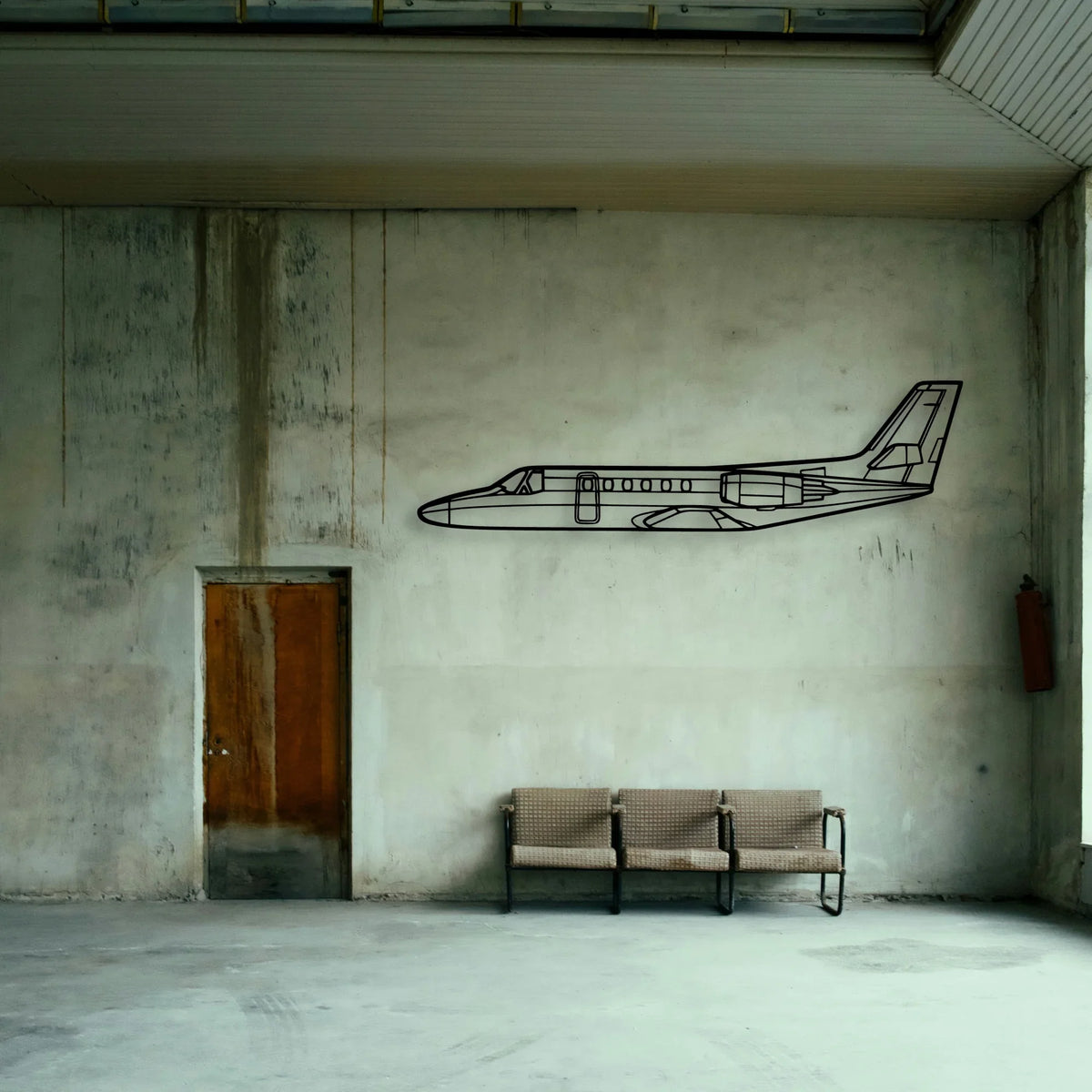 Stearman 75 Classic Aircraft Silhouette Metal Wall Art - Tinvibe