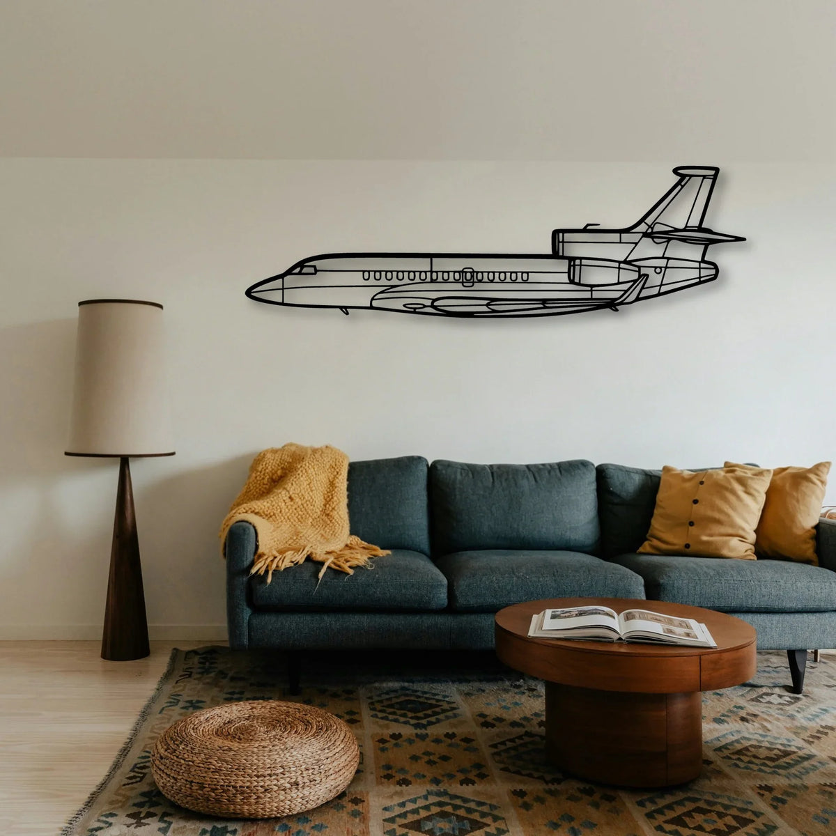 Super Scorpion Classic Aircraft Silhouette Metal Wall Art - Tinvibe