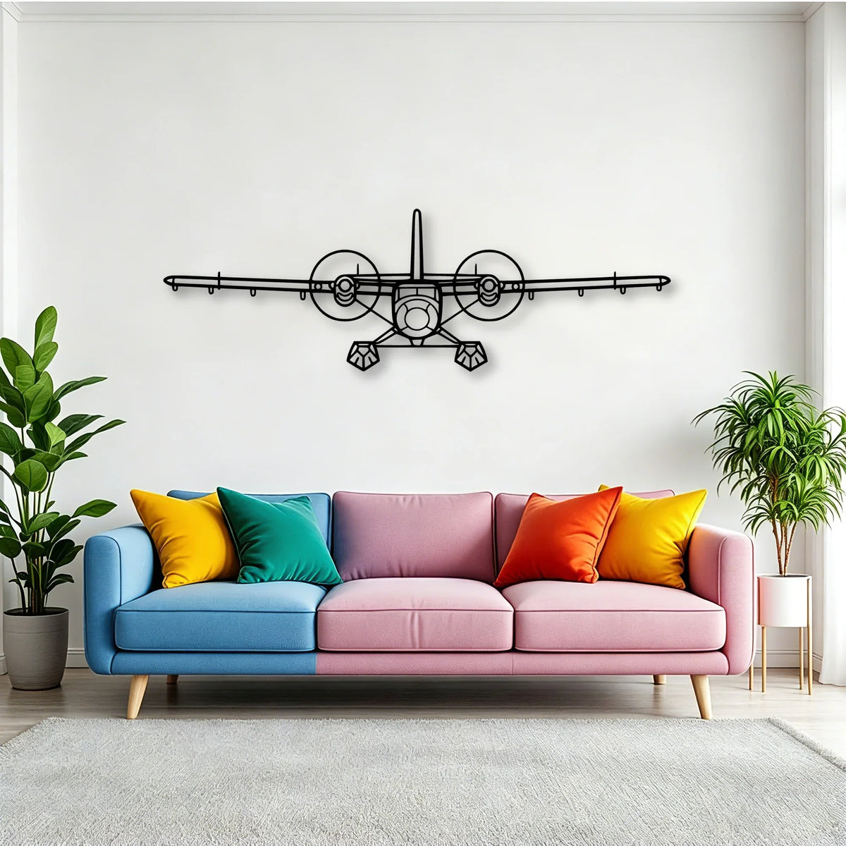 Tbm 850 Classic Aircraft Silhouette Metal Wall Art - Tinvibe