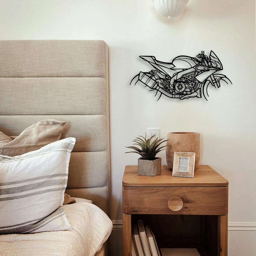 Tuono 2018 2 Classic Motorcycle Silhouette Metal Wall Art - Tinvibe