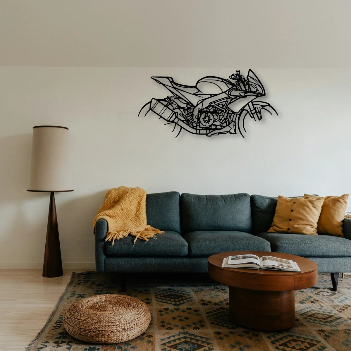 Tuono 2018 Classic Motorcycle Silhouette Metal Wall Art - Tinvibe