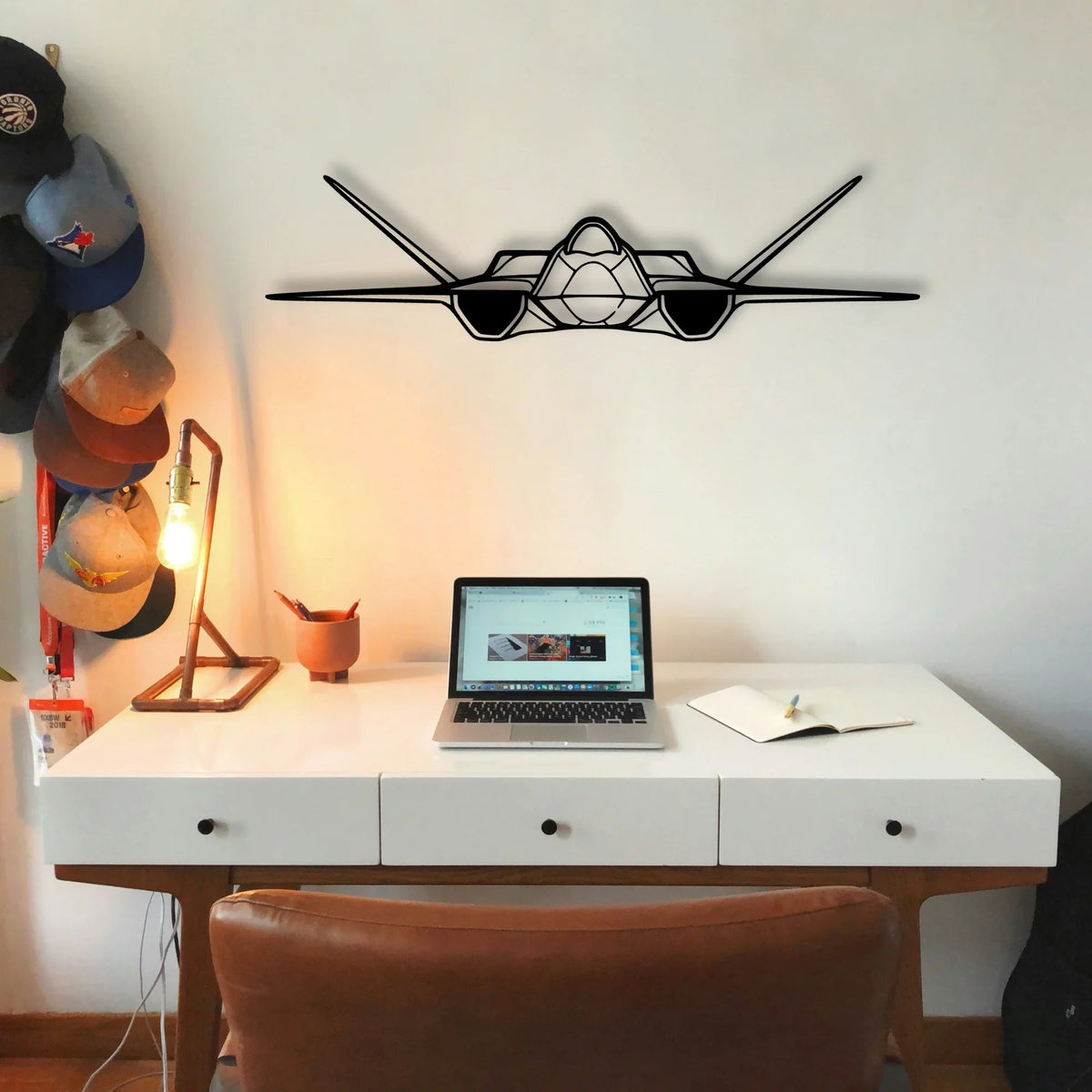 Yf 23 Classic Aircraft Silhouette Metal Wall Art - Tinvibe